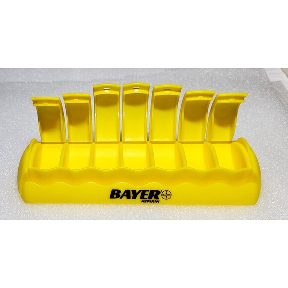 Bayer Aspirin Branded 7 Day Easy Open Pill Organizer with Braille - Picture 3 of 9